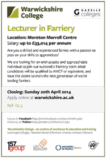 Lecturer in Farriery